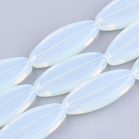 Arricraft Opalite Beads Strands, Oval, 30x12x6.5mm, Hole: 1.2mm, about 11pcs/strand, 13.1 inches