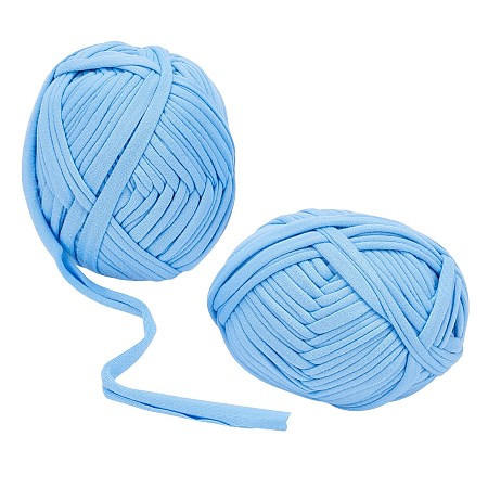Gorgecraft Polyester Cords, Cornflower Blue, 20~25mm; 28.5~30m/roll