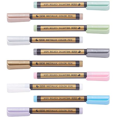 PH PandaHall 10pcs Wax Seal Pen Kit Paint Marker Pens Medium Point Metallic  Markers for Wax Stamp Sealing, Card Making, Rock Painting, DIY Photo Album,  Scrapbook Crafts, Metal, Wood, Ceramic, Glass 
