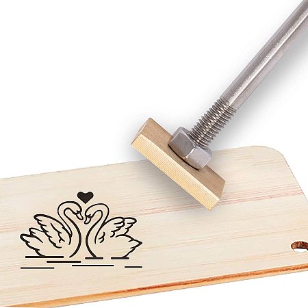 Branding Iron with custom wood sold stamp | Wooden Handle | Custom wood branding iron | Custom Leather Stamp