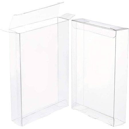 BENECREAT 10PCS Rectangle PVC Transparent Gift Boxes 6.8x4.7x1.2