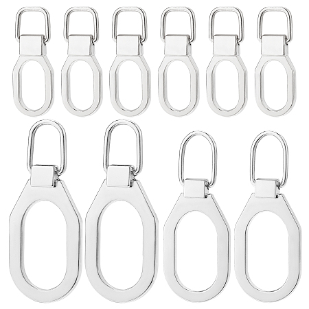 BENECREAT 24Pcs 3 Size Replacement Zipper Pulls, Detachable Zip Fixer Head, Alloy Replacement Zipper Pull Tabs for Jacket Clothes Luggage Suitcase