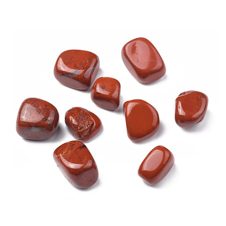 Honeyhandy Natural Red Jasper Beads, Tumbled Stone, Vase Filler Gems, No Hole/Undrilled, Nuggets, 20~35x13~23x8~22mm