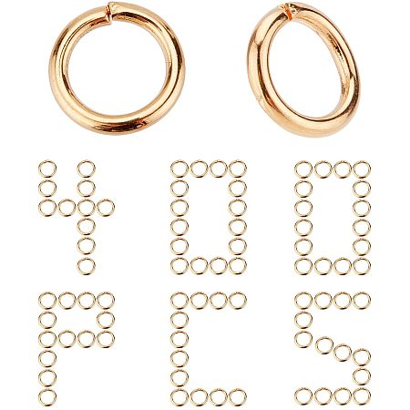 CREATCABIN 1 Box 400pcs Open Jump Ring Real 18k Gold Plated 4.5mm Connector Rings Brass Round Bulk for DIY Necklaces Bracelet Keychains Earrings Jewelry Making Craft