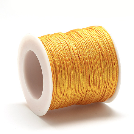 Honeyhandy Nylon Thread, Chinese Knotting Cord, Orange, 1mm, about 284.33 yards(260m)/roll