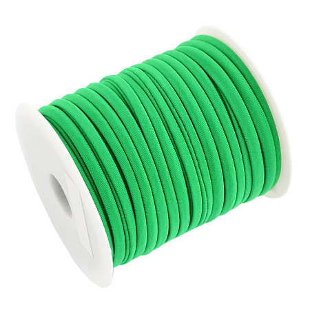 Soft Nylon Cord, Flat, Spring Green, 5x3mm, about 20m/roll