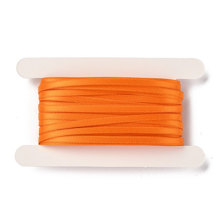 ARRICRAFT Double Face Satin Ribbon, for DIY Handmade Craft, Gift Decoration, Dark Orange, 1/8 inch(3mm), about 10.93 yards(10m)/card