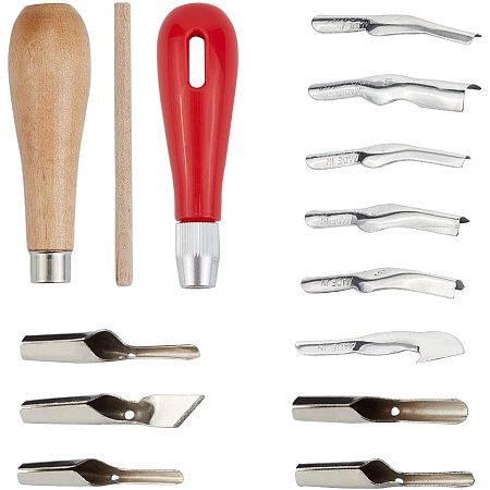 NBEADS 1 Set Carving Tool, Cutter Tools, Woodcarving Cutter Tool Sets, Woodwork Sculptural with Spoon Carving Knife, Woodcut Tools Kit for Rubber Stamps, DIY Carving, Blocks, Sculpting