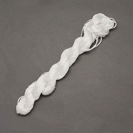 Honeyhandy 22M Nylon Jewelry Thread, Nylon Cord for Bracelets Making, Snow, 1mm