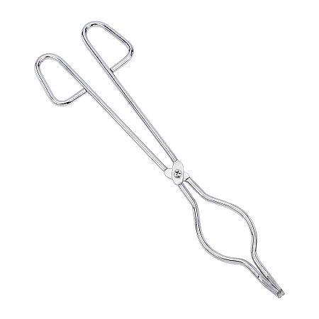 OLYCRAFT Stainless Steel Crucible Tongs, Serrated Tips, Stainless Steel Color, 29.2x7.7x1.5cm