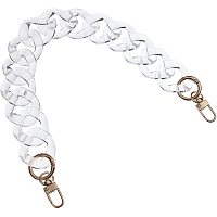 Arricraft Short Thick Resin Purse Chain Strap Decoration Chain Bag Accessories Charms Handbag Purse Replacement Chain Purse Bag Handle for DIY Crossbody Bag 41cm/16inch (Clear with Gold Buckle)