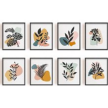 ARRICRAFT 8 Pcs/Set Canvas Prints Colorful Plants Wall Art Prints Art Prints Floral Abstract Prints Photo Leaves Poster Set Unframed Canvas Painting for Home Wall Decor 10"x8"