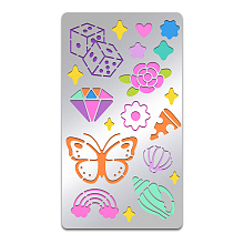 BENECREAT Stainless Steel Cutting Dies Stencils, for DIY Scrapbooking/Photo Album, Decorative Embossing DIY Paper Card, Matte Stainless Steel Color, Butterfly Pattern, 177x101mm