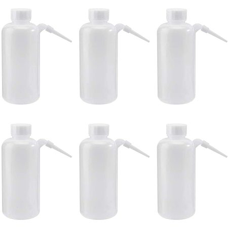 PandaHall Elite 6 Pack 500ml Wash Bottle Scientific Wide Mouth Unitary Tattoo Wash Bottle Squirt Bottle, Squeeze Bottle Green Soap Bottle for Plant Flower Succulent Watering