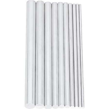 BENECREAT 30PCS 10 Sizes Aluminum Solid Round Rod Length 4