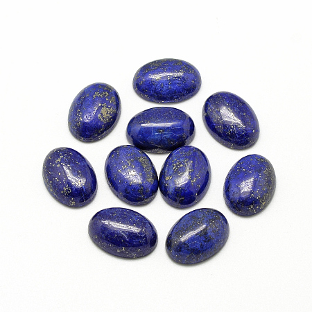 Natural Lapis Lazuli Cabochons, Dyed, Oval, 14x10x4~5mm