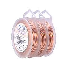 BENECREAT Copper Wire, 0.6mm/0.8mm/1mm, 3rolls/set