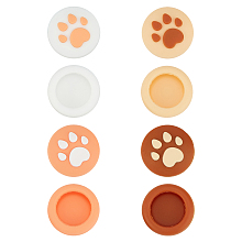 SUPERFINDINGS 2 Sets 2 Styles Silicone Replacement Cat Paw Thumb Grip Caps, Thumb Grips Analog Stick Cover, Mixed Color, 16.5x8mm, Inner Diameter: 11mm, Packing Box: 14.3x8.1x1.4cm, 4pcs/set, 1 set/style