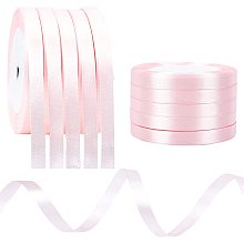 NBEADS 250 Yds × 3/8" Double Face Pink Satin Ribbon, 10 Rolls Polyester Satin Ribbon for Gift Wrapping, Floral Design, DIY Craft, Home Decoration, 25yards/roll