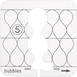 Gorgecraft Transparent Acrylic Sewing Template, for Free-Motion Quilting on Domestic Machine, Clear, 140x140x3mm