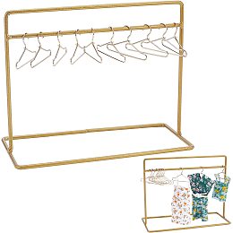 SUPERFINDINGS 1 Set Doll Garment Rack Including 1Pc 6x2.8x4.7inch Doll Clothes Storage Rack Doll Closet and 10Pcs Mini Doll Clothes Hangers Doll Wardrobe Furniture Accessories for Dollhouse Supplies