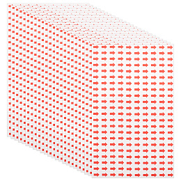 GORGECRAFT 50 Sheets 11000PCS Red Arrow Stickers 1/2 Inch Small Self Adhesive Peel and Stick Rectangle Labels Removable Products Inspection Defect Indicator for Quality Check Office School