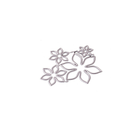 Honeyhandy Carbon Steel Cutting Dies Stencils, for DIY Scrapbooking/Photo Album, Decorative Embossing DIY Paper Card, Flower, Matte Platinum Color, 89x75x0.8mm