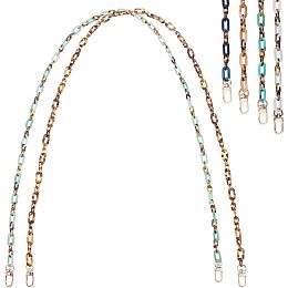 PandaHall Elite 6 Strands Acrylic Purse Chain 39.3"/1m Bag Chain Replacement Long Purse Chain Decorative Bag Chain with 12pcs Swivel Clasp for Crossbody Bag Tote Purse Evening Bag Cloth Decor