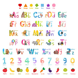 SUPERDANT PVC Wall Stickers, Wall Decoration, Letter Pattern, 1180x345mm