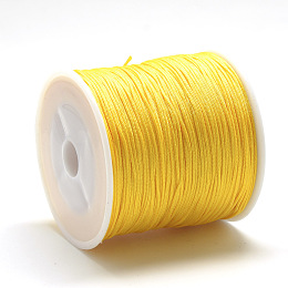 Honeyhandy Nylon Thread, Chinese Knotting Cord, Gold, 0.8mm, about 109.36 yards(100m)/roll