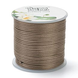 Honeyhandy Polyester Braided Cords, for Jewelry Making Beading Crafting, Camel, 1.5mm, about 21.87 yards(20m)/roll