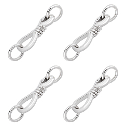 20 Pcs S Shape Hooks Accessories Jewelry Leather Cord Ropes Crimp End Pendant Pinch Clasp Bails Choker Necklace Beads Connector Bracelet Charms