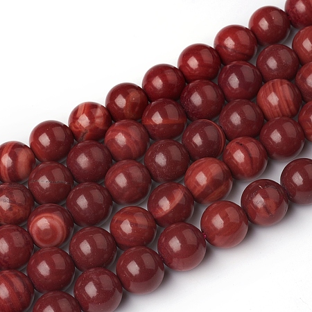 ARRICRAFT Nature Brazil Rhodochrosite Beads Strands, Round, 8~8.5mm, Hole: 0.8mm, about 48pcs/Strand, 15.55 inches(39.5cm)
