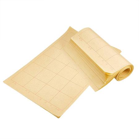 PandaHall Elite 90 Sheets 14x9In NavajoWhite Chinese Traditional Calligraphy Paper Brush Ink Writing Grid Sumi Xuan Paper for Writing Painting Practicing