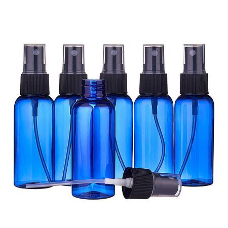 BENECREAT 20 Pack 1.7oz/50ml Blue Plastic Spray Bottle Fine Mist Spray Bottle for Essential Oil Perfume and Lotion Liquid