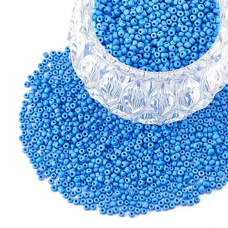 ARRICRAFT 6/0 Glass Seed Beads Round Pony Bead Diameter 4mm About 4500Pcs for Jewelry DIY Craft LightSkyBlue Opaque Colors