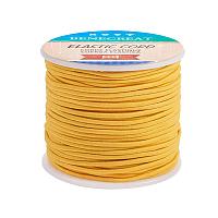 BENECREAT 2mm 55 Yards Elastic Cord Beading Stretch Thread Fabric Crafting Cord for Jewelry Craft Making (Gold)