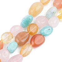 Honeyhandy Natural Mixed Gemstone Beads Strands, Tumbled Stone, Nuggets, 5~13x5~10x3~8mm, Hole: 1mm, about 40~60pcs/strand, 14.57 inch~15.74 inch(37~40cm)