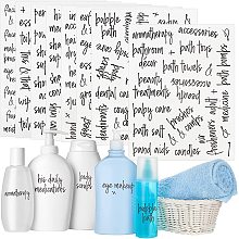 NBEADS 189 Pcs Bathroom Organization Labels, Waterproof Bottle Label Stickers Preprinted Labels Set Self Adhesive Home Organizing Stickers for Laundry Room, Linen Closet, Bathroom