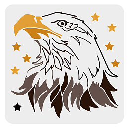 FINGERINSPIRE Eagle Stencil for Painting 30x30cm Reusable Bald Eagle Stencil DIY Craft Eagle Head Stencil American Eagle Stencil for Painting on Wall, Canvas, Furniture and Paper