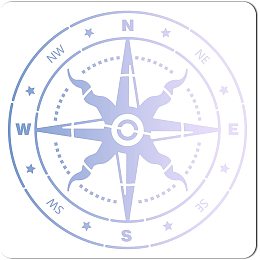 GORGECRAFT Large Compass Stencils 12x12 Inch Reusable Compass Rose Stencil Template Signs Decoration for Painting on Wood Wall Scrapbook Card Floor and Tile Drawing