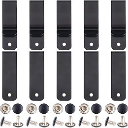 SUPERFINDINGS 15 Sets Leather Belt Clip Holster Clips Metal Belt Clips Rectangle Spring Clasp Hook Holster Sheath Clip Clasp for Pouches Belt Bag Leather Crafts DIY