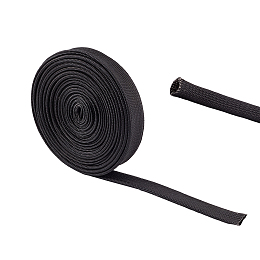 AHANDMAKER Heat Hose Fiberglass Wrap Shield Sleeve, 16Ft 12mm Black Wire Fuel Line Heat Shield Brake Roll High Temp Brake Line Cable for Car Wire Loom Protection