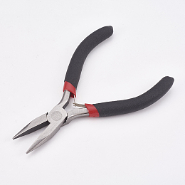 ARRICRAFT 45# Carbon Steel Jewelry Pliers, Needle Nose Pliers, Polishing, Black, 12x7.5x1cm