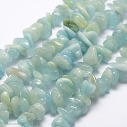 ARRICRAFT Natural Aquamarine Beads Strands, Nuggets, Medium Aquamarine, 10~20x4~8mm, Hole: 1mm, 15.3 inches(39cm)