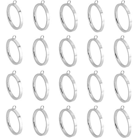 UNICRAFTALE 10pcs 5 Sizes Stainless Steel Finger Ring Settings 15.7/16.5/17.3/18.1/18.9mm Ring Core Blank for Ring Jewelry Making Polished Comfort Finger Ring Round Finger Ring