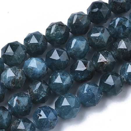 ARRICRAFT Natural Apatite Beads Strands, Faceted, Star Cut Round Beads, 6~7mm, Hole: 0.8~0.9mm, about 31~33pcs/Strand, 7.40 inches7.72 inches(18.8~19.6cm)
