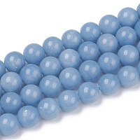 ARRICRAFT Natural Angelite Beads Strands, Round, 10mm, Hole: 0.9mm, about 40pcs/strand, 15.87 inches(40.3cm)