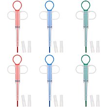 Plastic Pet Medicine Feeding Syringe, Oral Syringe and Medicine Dropper, Mixed Color, 15x5.9x1.5cm, 6pcs/set, 2pcs/color