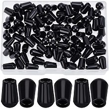 GORGECRAFT 1 Box 90PCS Kitchen Sink Rack Feet Replacement Rubber Feet Sink Protector Kitchen Rack Protector Accessories for Sink Grid Drain Basket Dish Drainers Utensil Holders Black